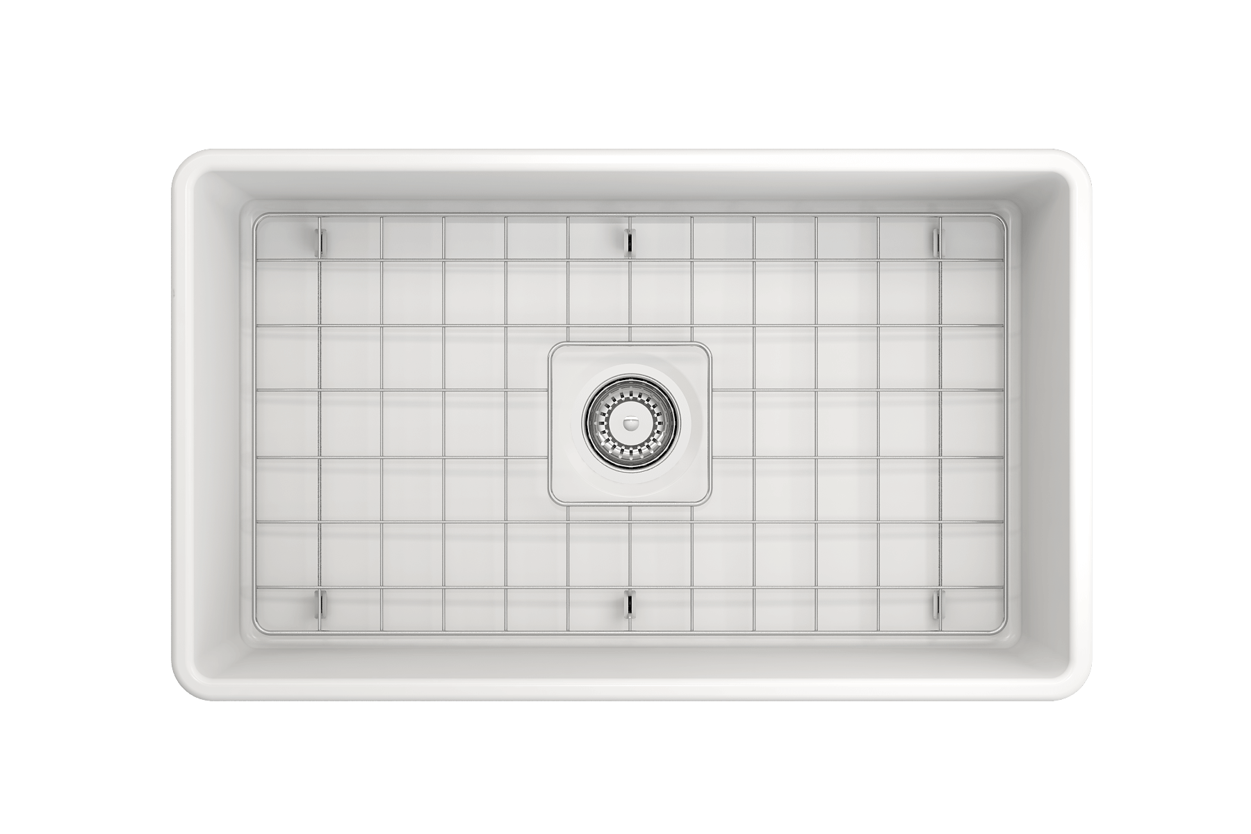 Alternate Image for BOCCHI Classico 30" Fireclay Farmhouse Apron Single Bowl Kitchen Sink, Matte White, 1138-002-0120