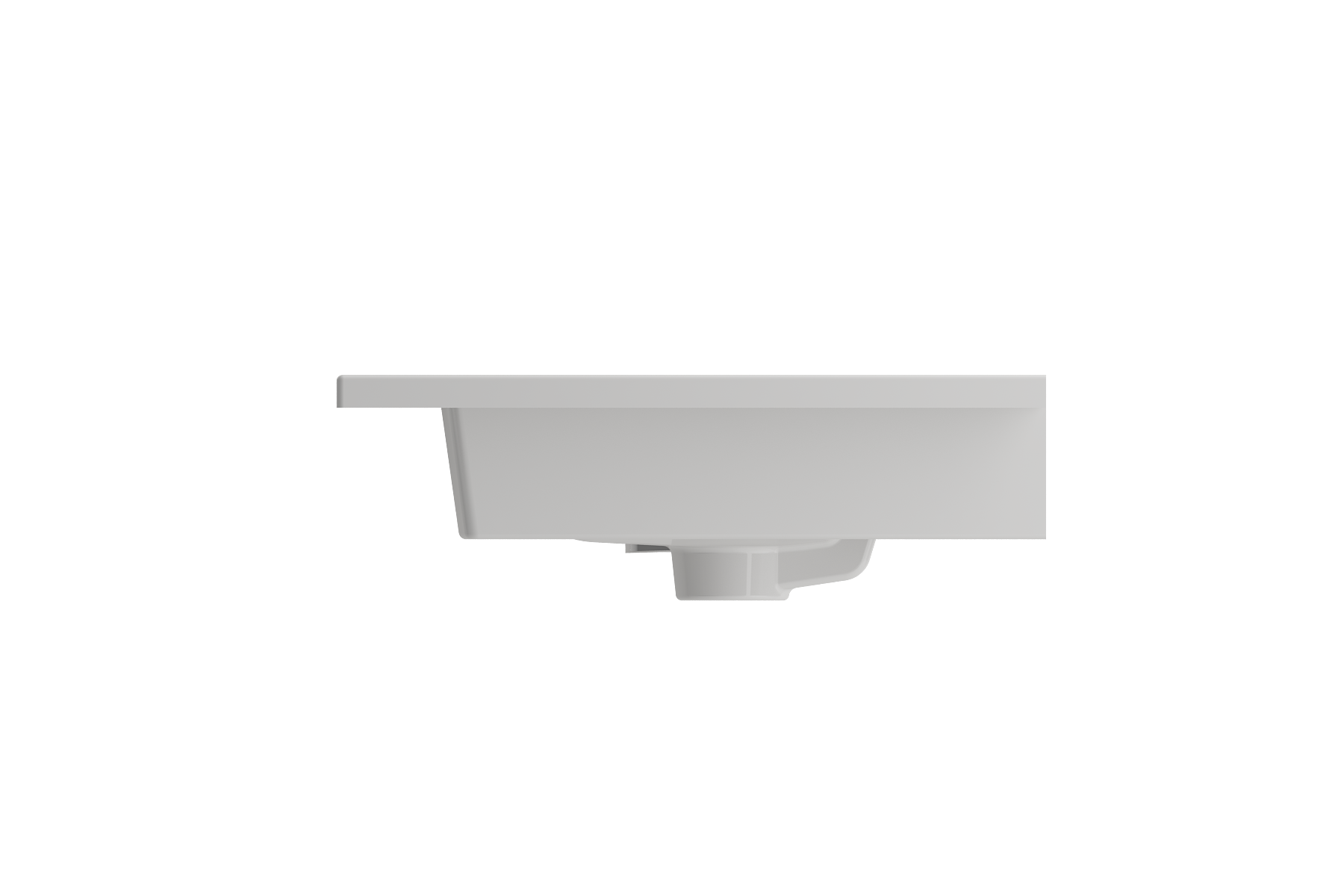 Alternate Image for BOCCHI Ravenna 25" Rectangle Wallmount Fireclay Bathroom Sink, White, Single Faucet Hole, 1161-001-0126