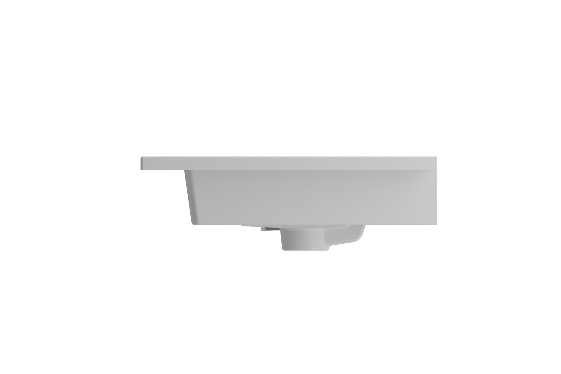 Alternate Image for BOCCHI Ravenna 25" Rectangle Wallmount Fireclay Bathroom Sink, Matte White, Single Faucet Hole, 1161-002-0126