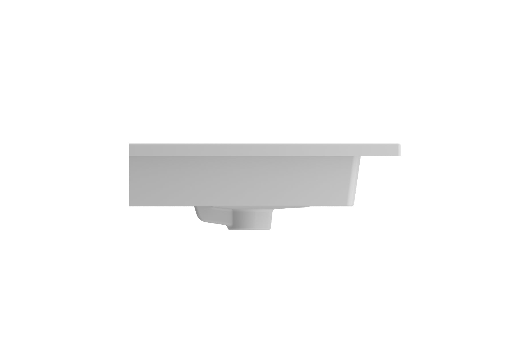 Alternate Image for BOCCHI Ravenna 25" Rectangle Wallmount Fireclay Bathroom Sink, Matte White, 3 Faucet Hole, 1161-002-0127