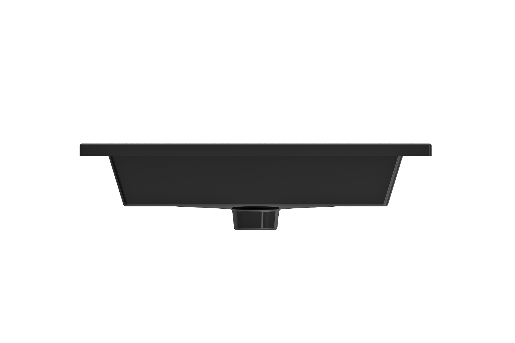 Alternate Image for BOCCHI Ravenna 25" Rectangle Wallmount Fireclay Bathroom Sink, Black, Single Faucet Hole, 1161-005-0126