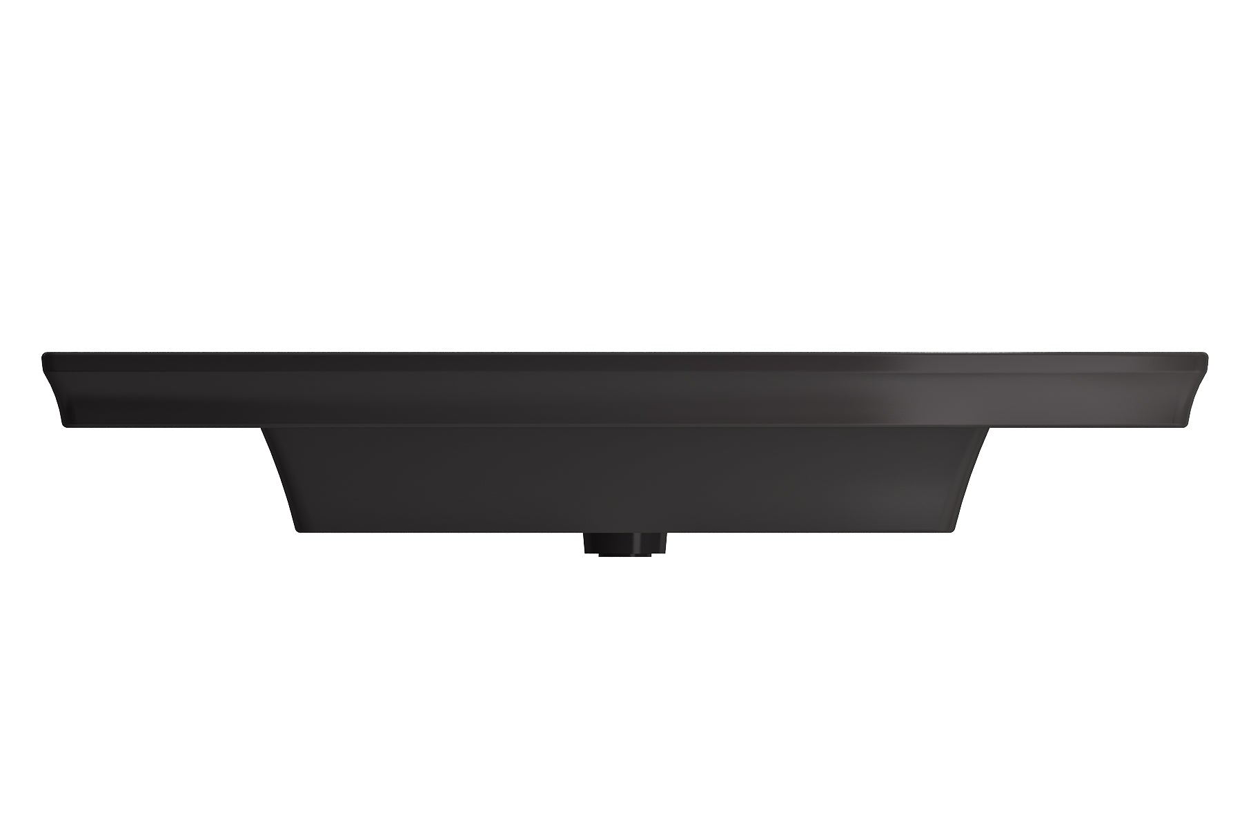 Alternate Image for BOCCHI Lavita 40" Rectangle Wallmount Fireclay Bathroom Sink, Matte Black, 3 Faucet Hole, 1168-004-0127