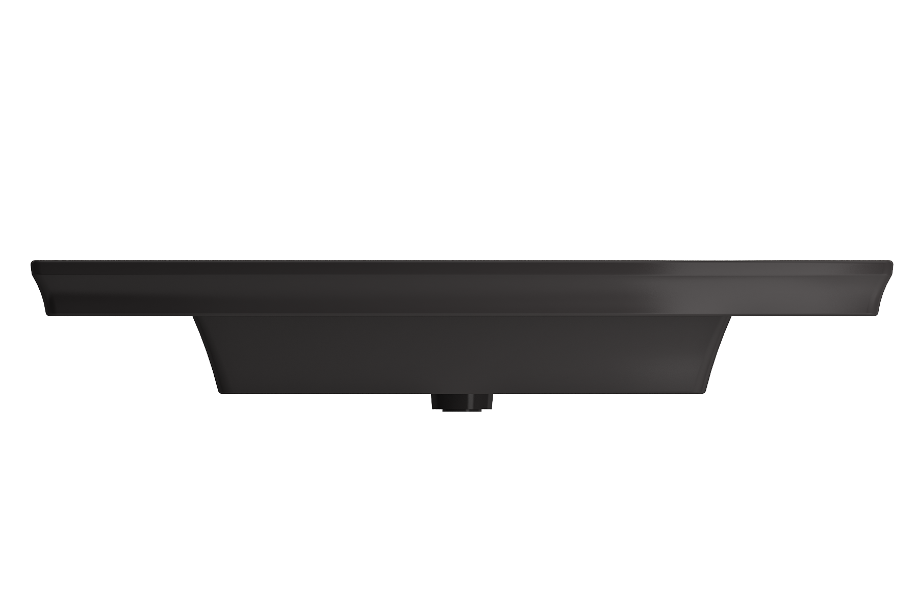 Alternate Image for BOCCHI Lavita 40" Rectangle Wallmount Fireclay Bathroom Sink, Matte Black, 3 Faucet Hole, 1168-004-0127