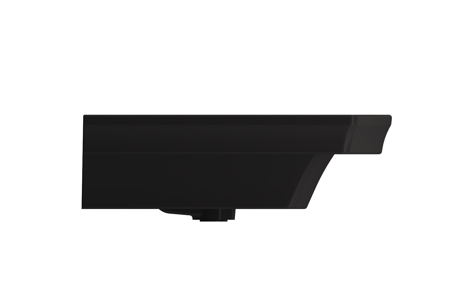 Alternate Image for BOCCHI Lavita 40" Rectangle Wallmount Fireclay Bathroom Sink, Matte Black, 3 Faucet Hole, 1168-004-0127