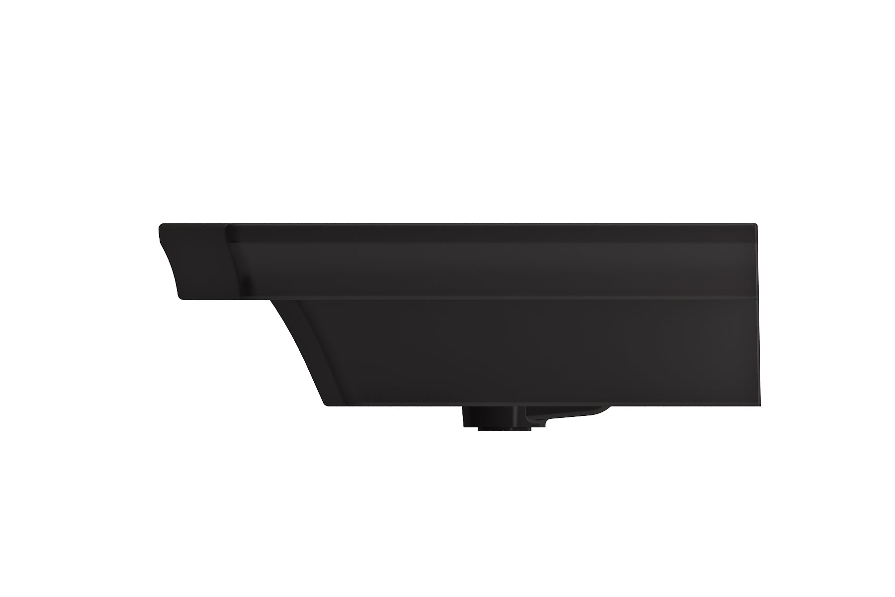 Alternate Image for BOCCHI Lavita 40" Rectangle Wallmount Fireclay Bathroom Sink, Matte Black, 3 Faucet Hole, 1168-004-0127