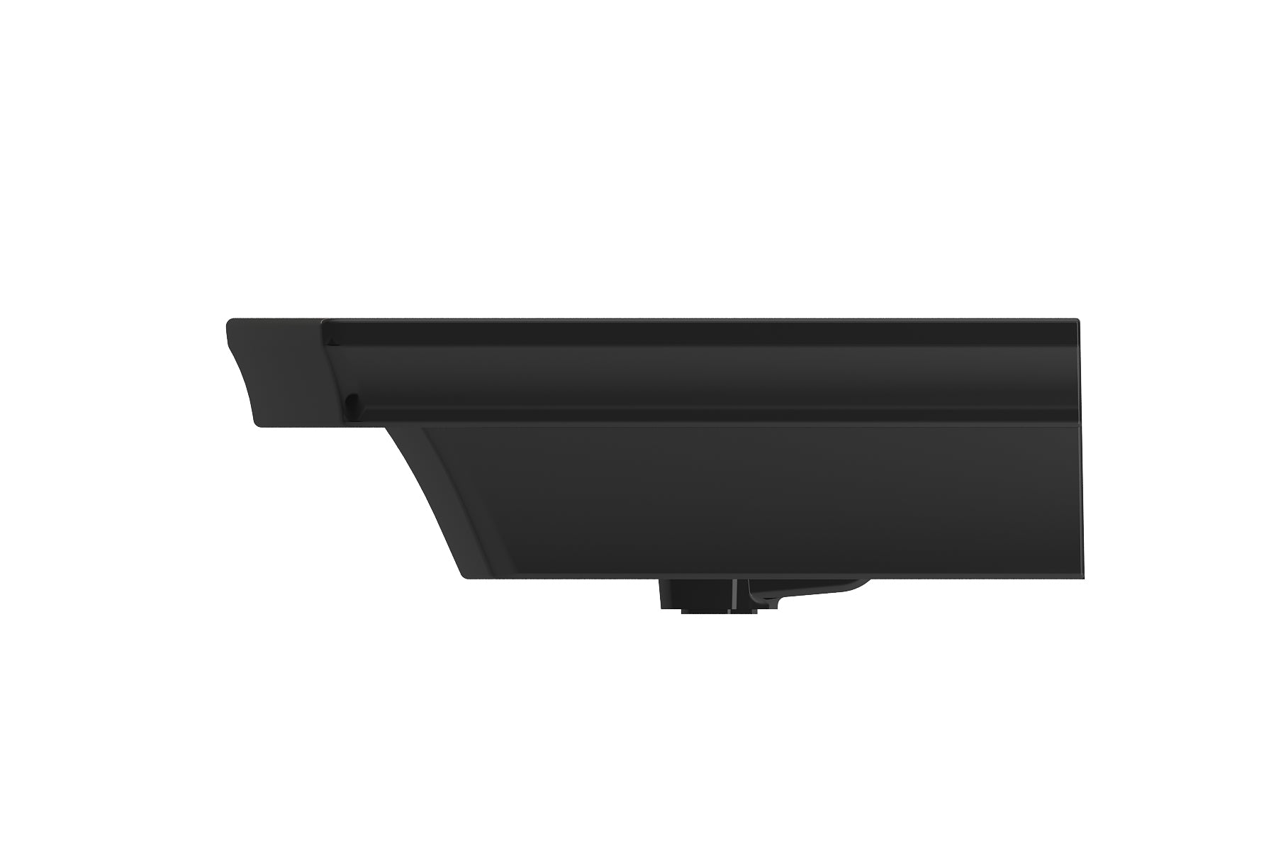 Alternate Image for BOCCHI Lavita 40" Rectangle Wallmount Fireclay Bathroom Sink, Black, 3 Faucet Hole, 1168-005-0127