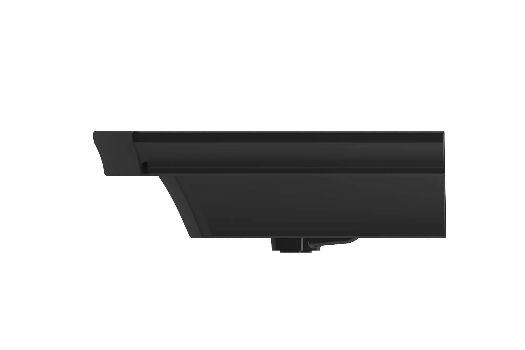 Alternate Image for BOCCHI Lavita 40" Rectangle Wallmount Fireclay Bathroom Sink, Black, 3 Faucet Hole, 1168-005-0127