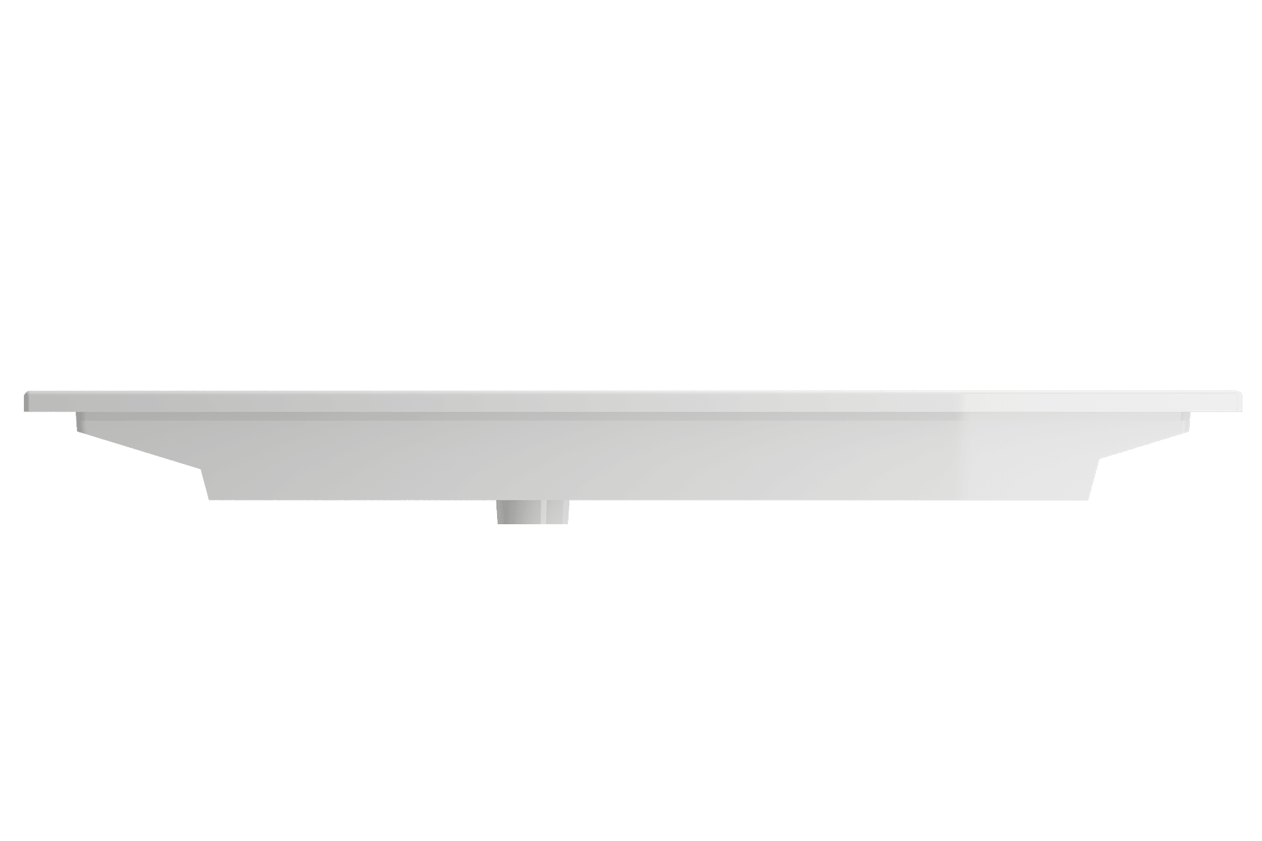 Alternate Image for BOCCHI Ravenna 48" Rectangle Wallmount Fireclay Bathroom Sink, White, Single Faucet Hole, 1305-001-0126
