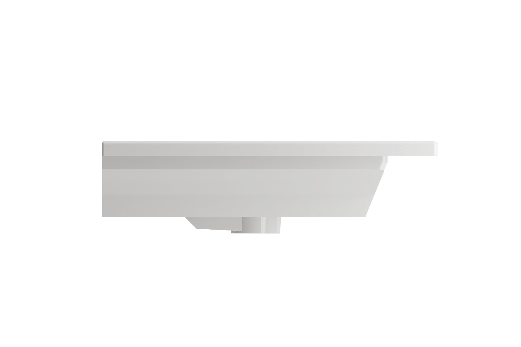 Alternate Image for BOCCHI Ravenna 48" Rectangle Wallmount Fireclay Bathroom Sink, White, Single Faucet Hole, 1305-001-0126