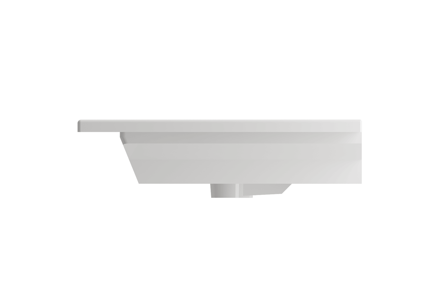 Alternate Image for BOCCHI Ravenna 48" Rectangle Wallmount Fireclay Bathroom Sink, White, Single Faucet Hole, 1305-001-0126