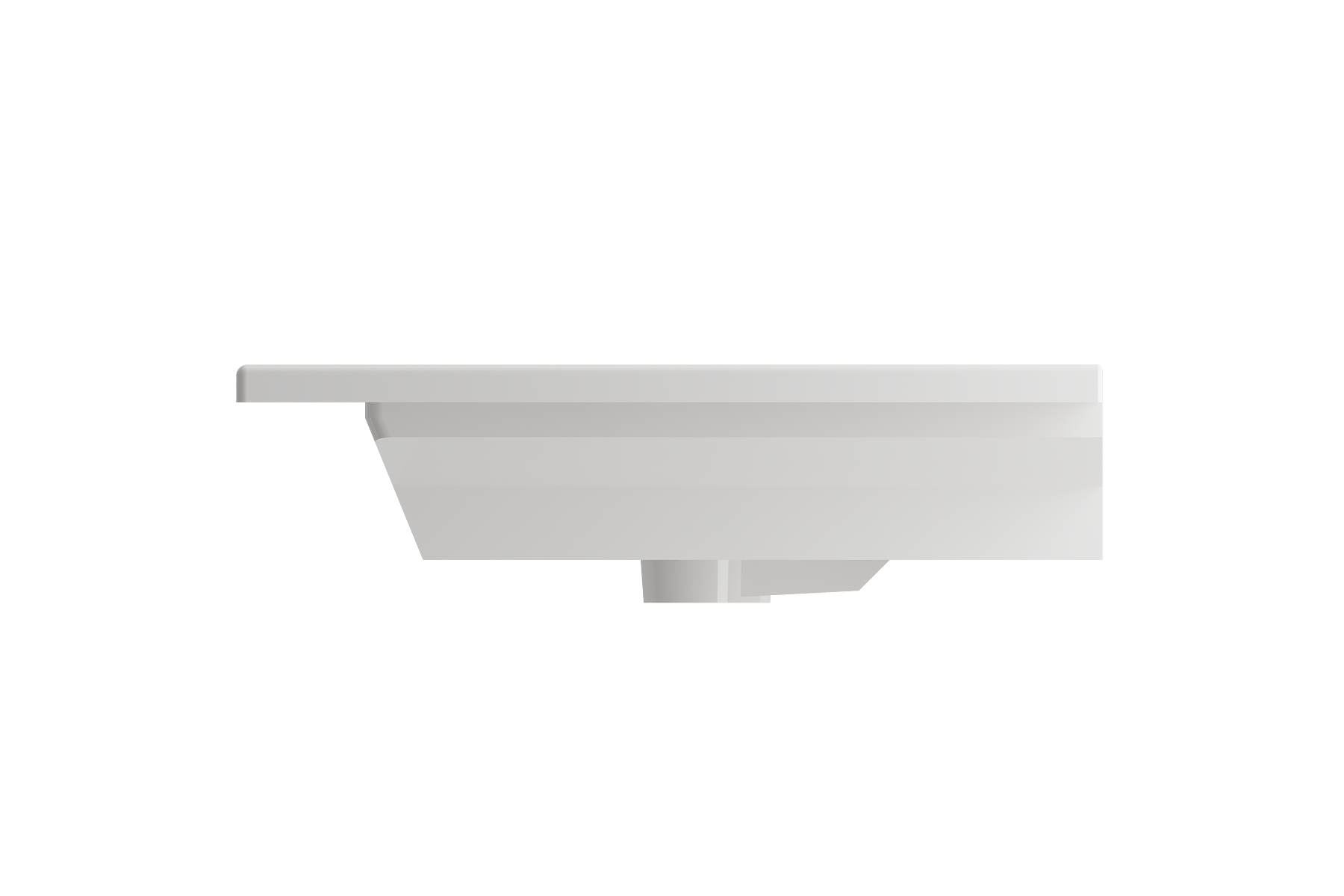 Alternate Image for BOCCHI Ravenna 48" Rectangle Wallmount Fireclay Bathroom Sink, White, Single Faucet Hole, 1305-001-0126