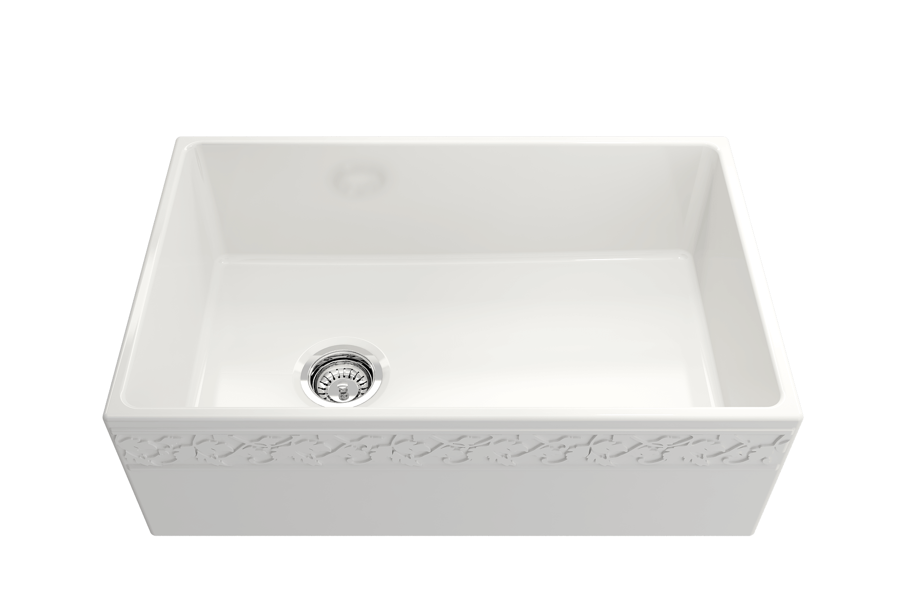 Alternate Image for BOCCHI Vigneto 30" Fireclay Farmhouse Apron Single Bowl Kitchen Sink, White, 1347-001-0120