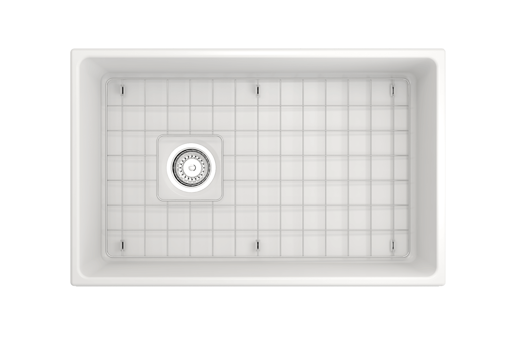 Alternate Image for BOCCHI Vigneto 30" Fireclay Farmhouse Apron Single Bowl Kitchen Sink, Matte White, 1347-002-0120