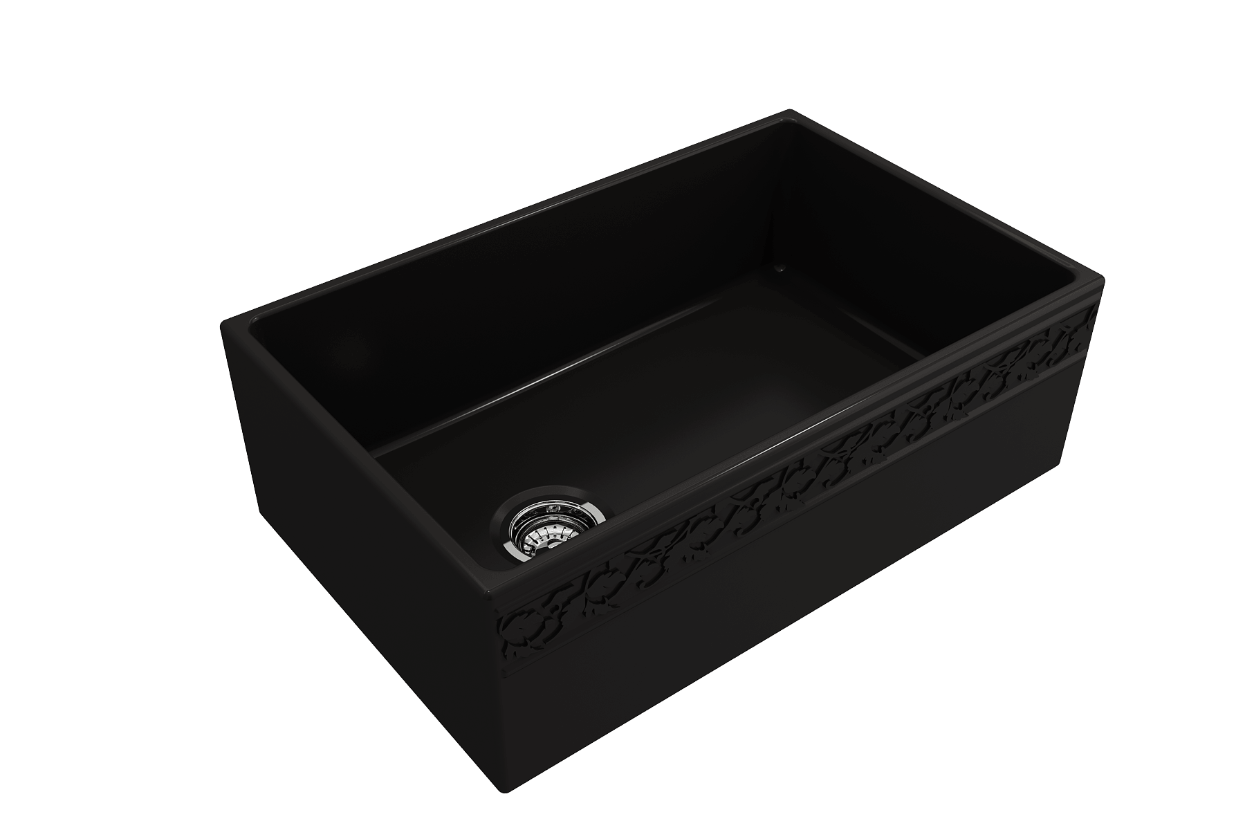 Alternate Image for BOCCHI Vigneto 30" Fireclay Farmhouse Apron Single Bowl Kitchen Sink, Matte Black, 1347-004-0120