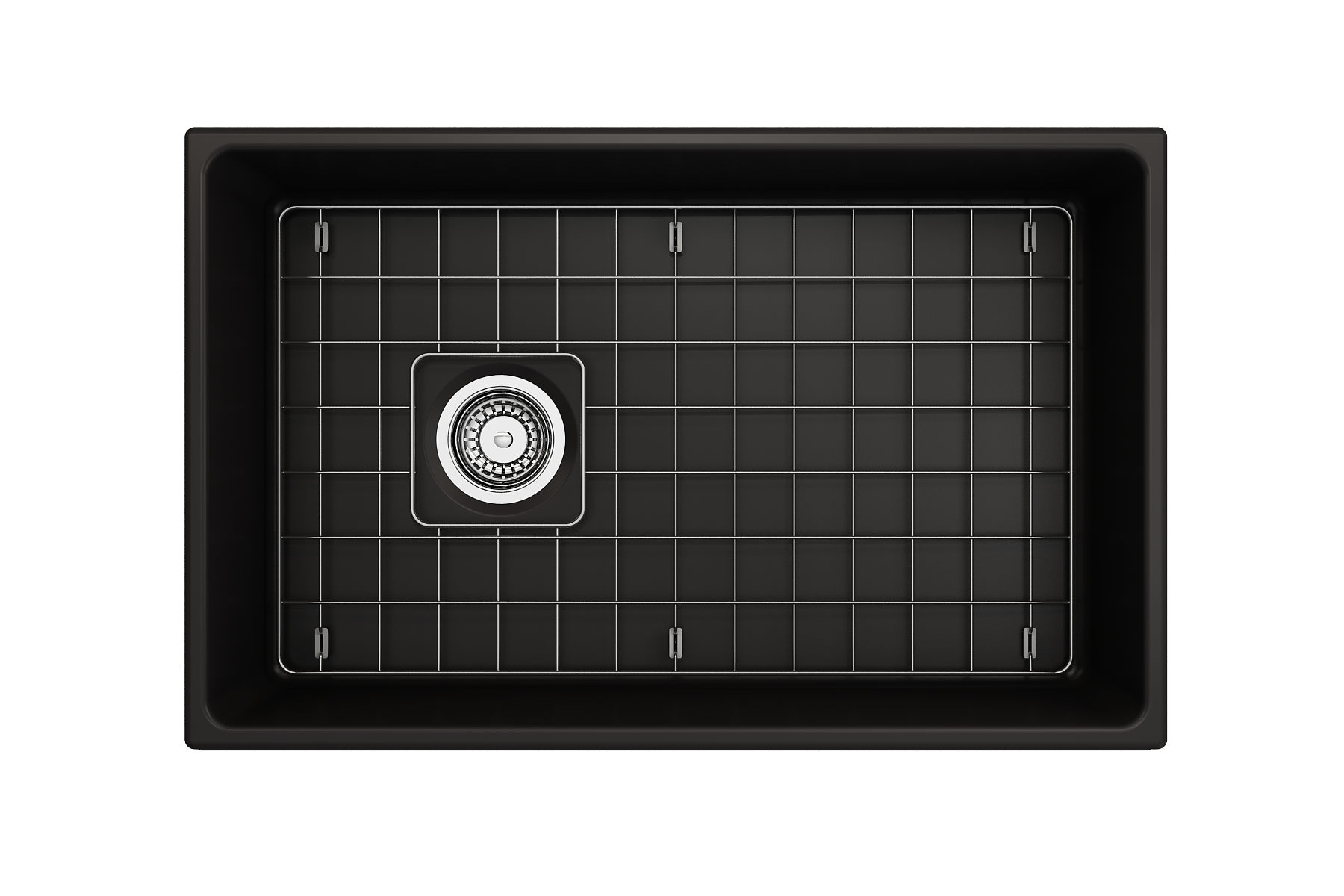 Alternate Image for BOCCHI Vigneto 30" Fireclay Farmhouse Apron Single Bowl Kitchen Sink, Matte Black, 1347-004-0120