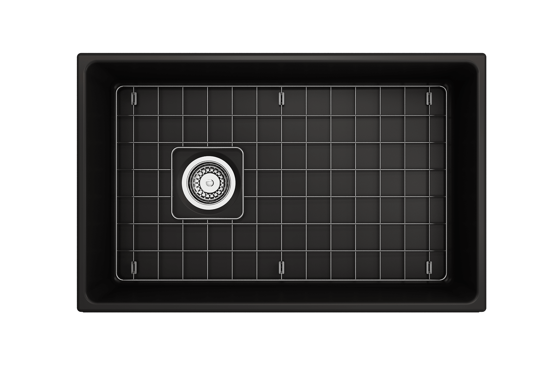 Alternate Image for BOCCHI Vigneto 30" Fireclay Farmhouse Apron Single Bowl Kitchen Sink, Matte Black, 1347-004-0120