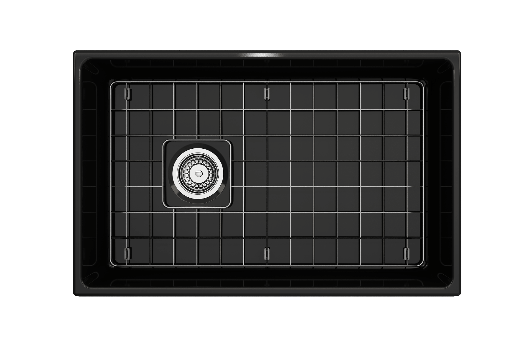 Alternate Image for BOCCHI Vigneto 30" Fireclay Farmhouse Apron Single Bowl Kitchen Sink, Black, 1347-005-0120