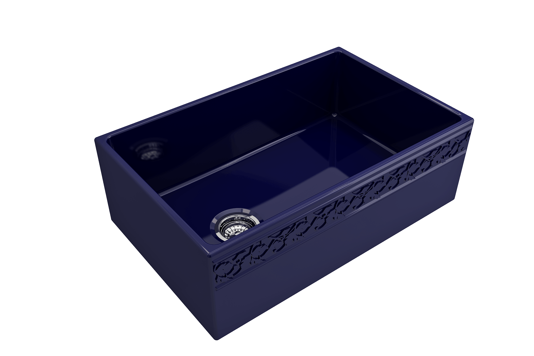 Alternate Image for BOCCHI Vigneto 30" Fireclay Farmhouse Apron Single Bowl Kitchen Sink, Sapphire Blue, 1347-010-0120