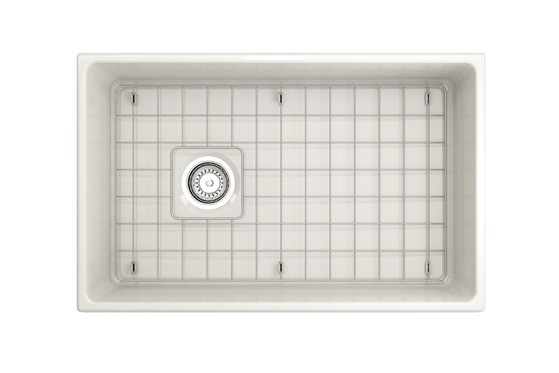 Alternate Image for BOCCHI Vigneto 30" Fireclay Farmhouse Apron Single Bowl Kitchen Sink, Biscuit, 1347-014-0120