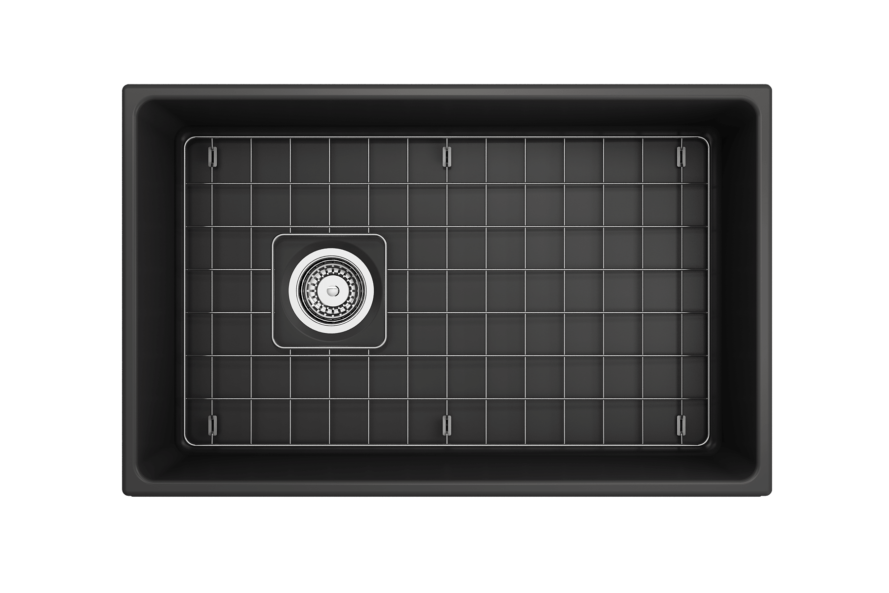 Alternate Image for BOCCHI Vigneto 30" Fireclay Farmhouse Apron Single Bowl Kitchen Sink, Matte Dark Gray, 1347-020-0120