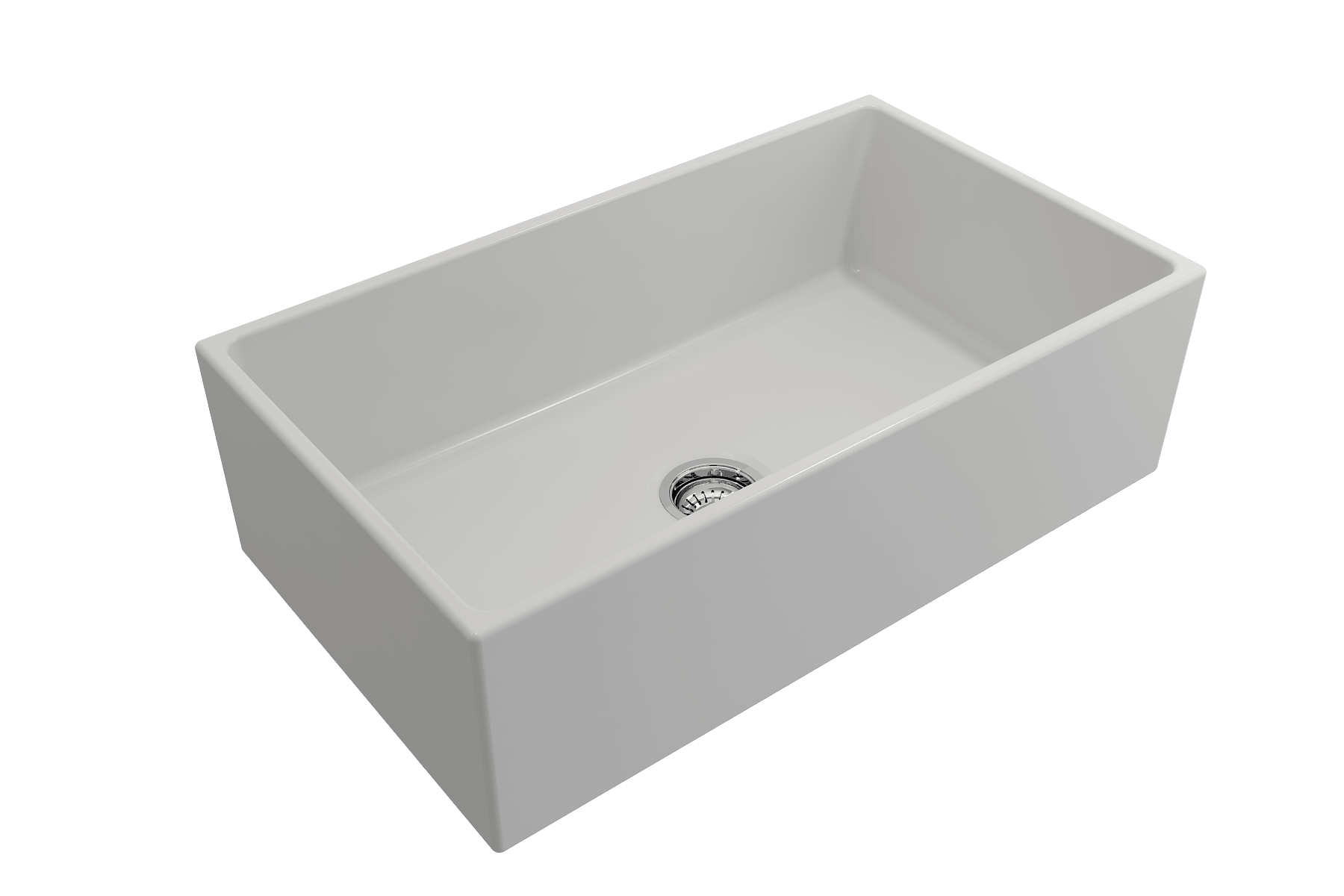 Alternate Image for BOCCHI Contempo 33" Fireclay Farmhouse Apron Single Bowl Kitchen Sink, Matte White, 1352-002-0120