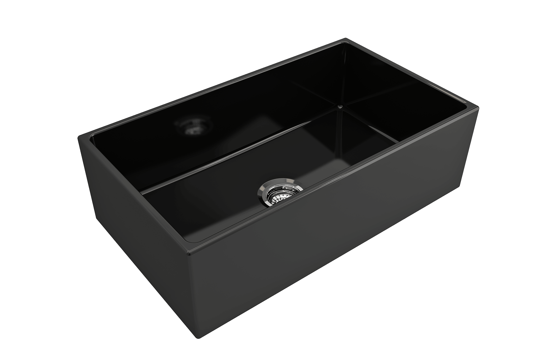 Alternate Image for BOCCHI Contempo 33" Fireclay Farmhouse Apron Single Bowl Kitchen Sink, Black, 1352-005-0120