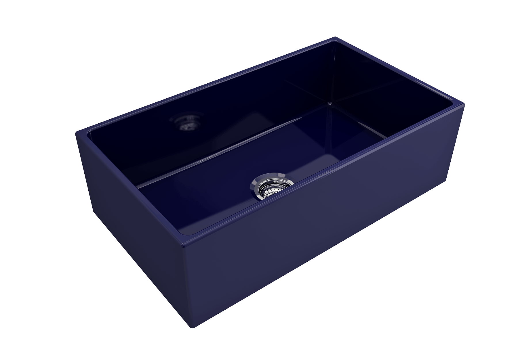 Alternate Image for BOCCHI Contempo 33" Fireclay Farmhouse Apron Single Bowl Kitchen Sink, Sapphire Blue, 1352-010-0120