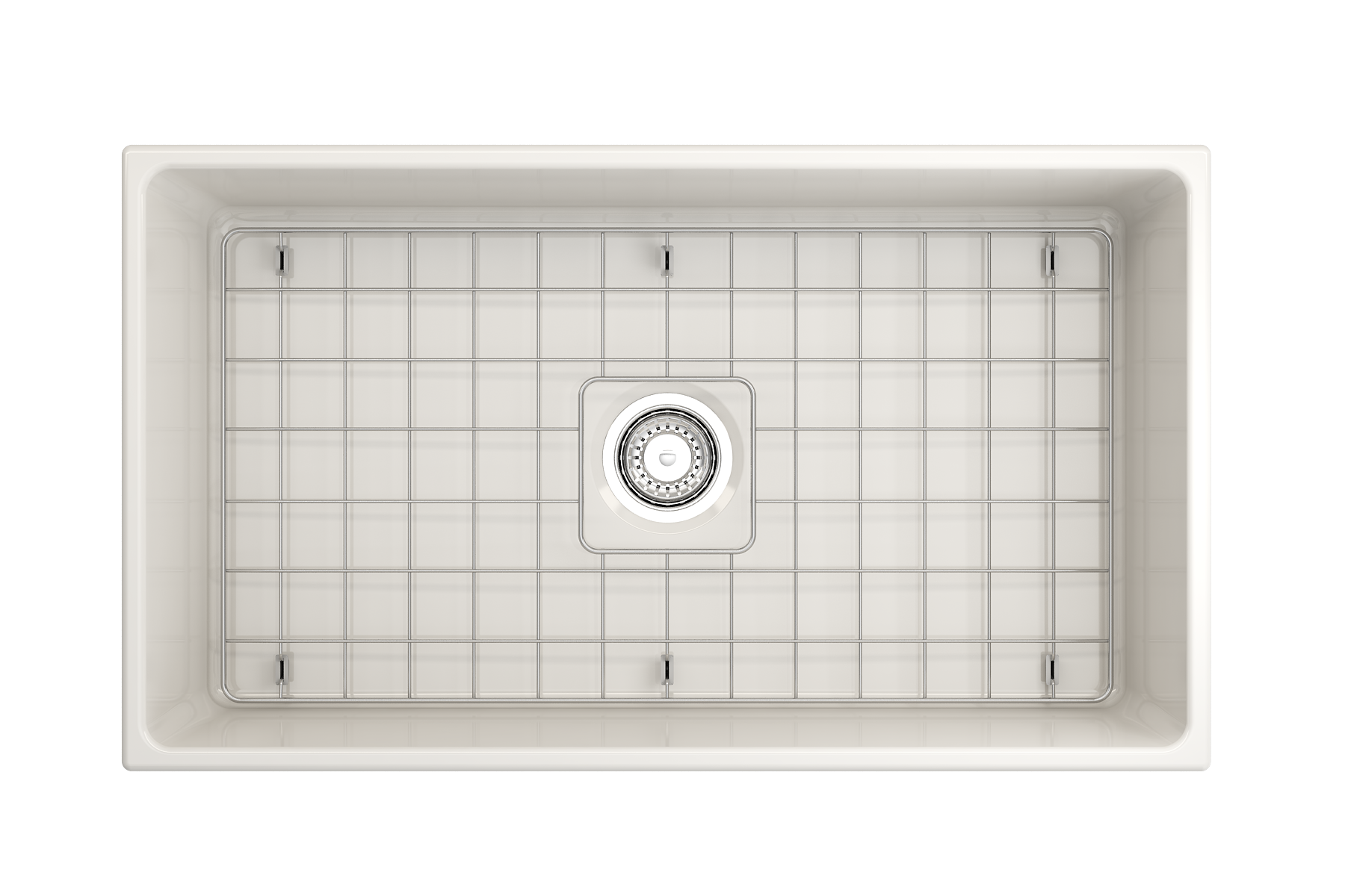 Alternate Image for BOCCHI Contempo 33" Fireclay Farmhouse Apron Single Bowl Kitchen Sink, Biscuit, 1352-014-0120