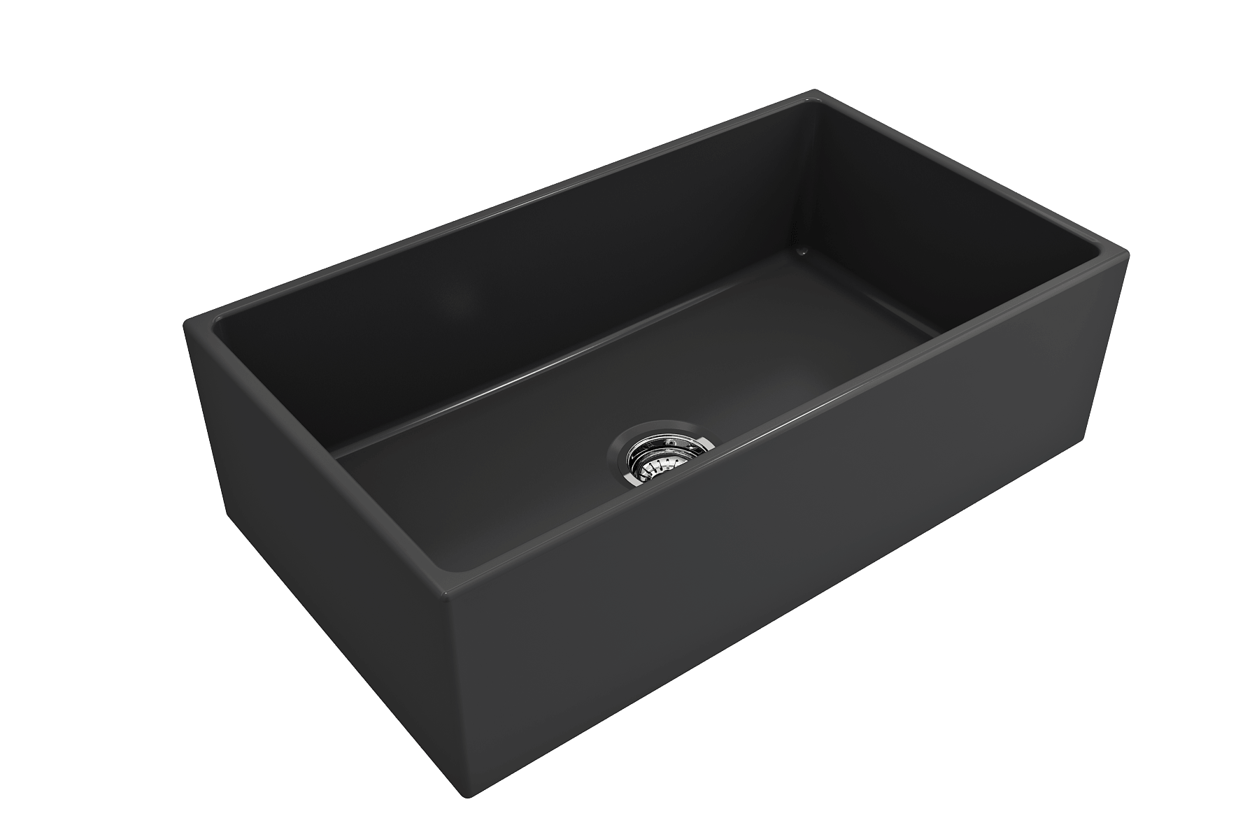 Alternate Image for BOCCHI Contempo 33" Fireclay Farmhouse Apron Single Bowl Kitchen Sink, Matte Dark Gray, 1352-020-0120