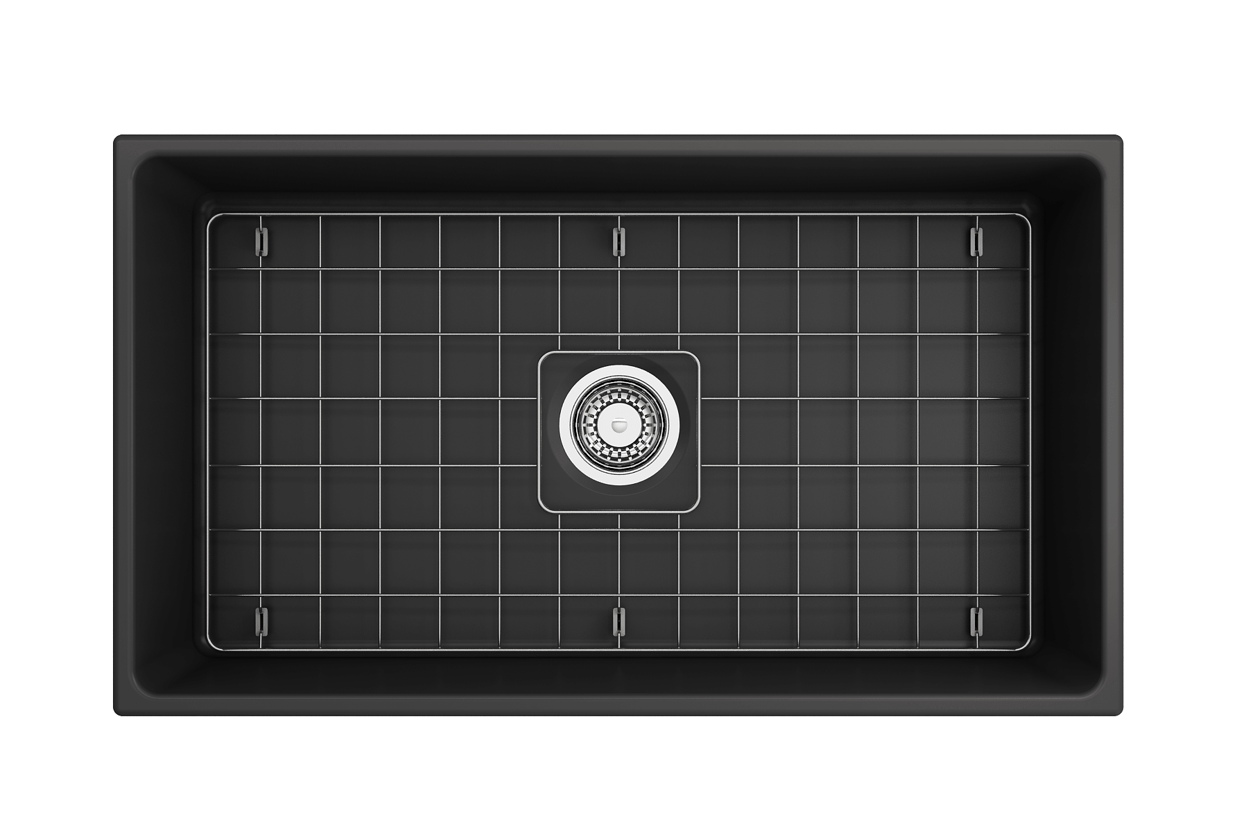 Alternate Image for BOCCHI Contempo 33" Fireclay Farmhouse Apron Single Bowl Kitchen Sink, Matte Dark Gray, 1352-020-0120