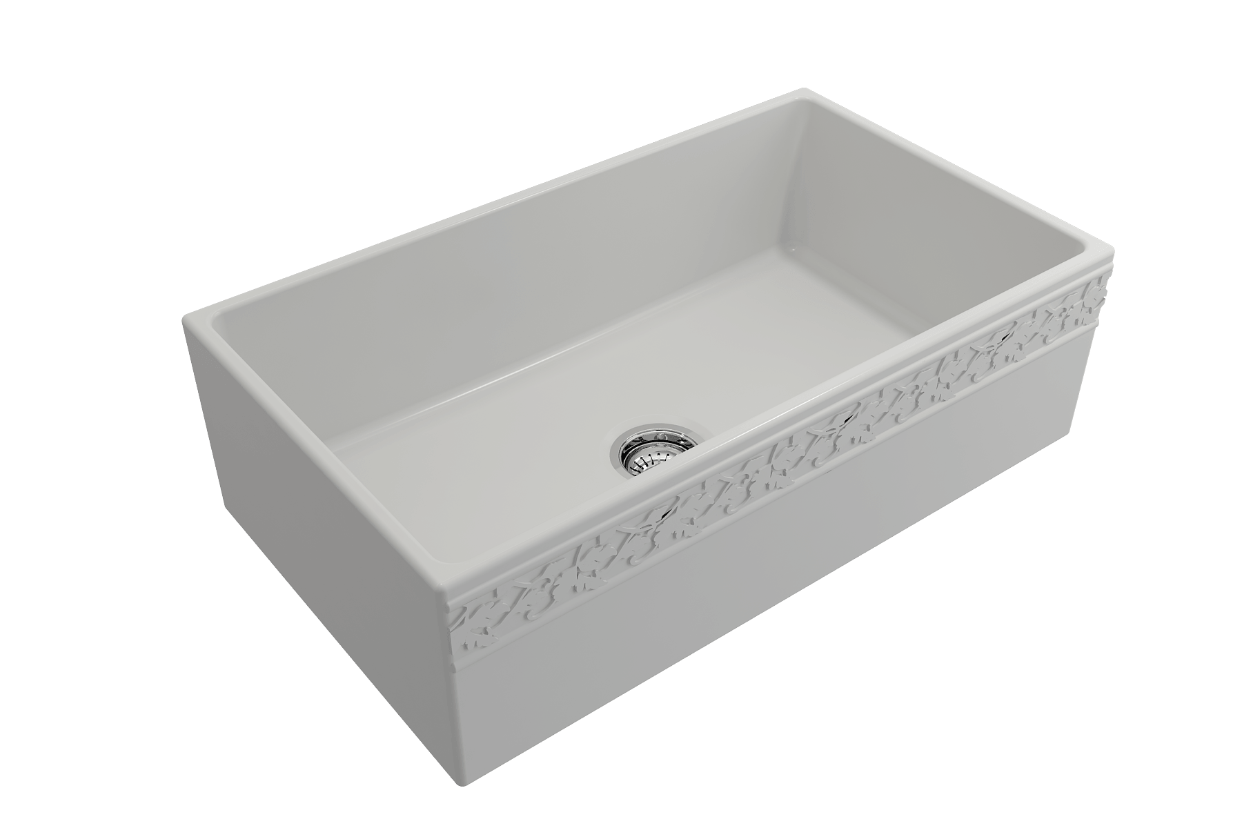 Alternate Image for BOCCHI Vigneto 33" Fireclay Farmhouse Apron Single Bowl Kitchen Sink, Matte White, 1353-002-0120