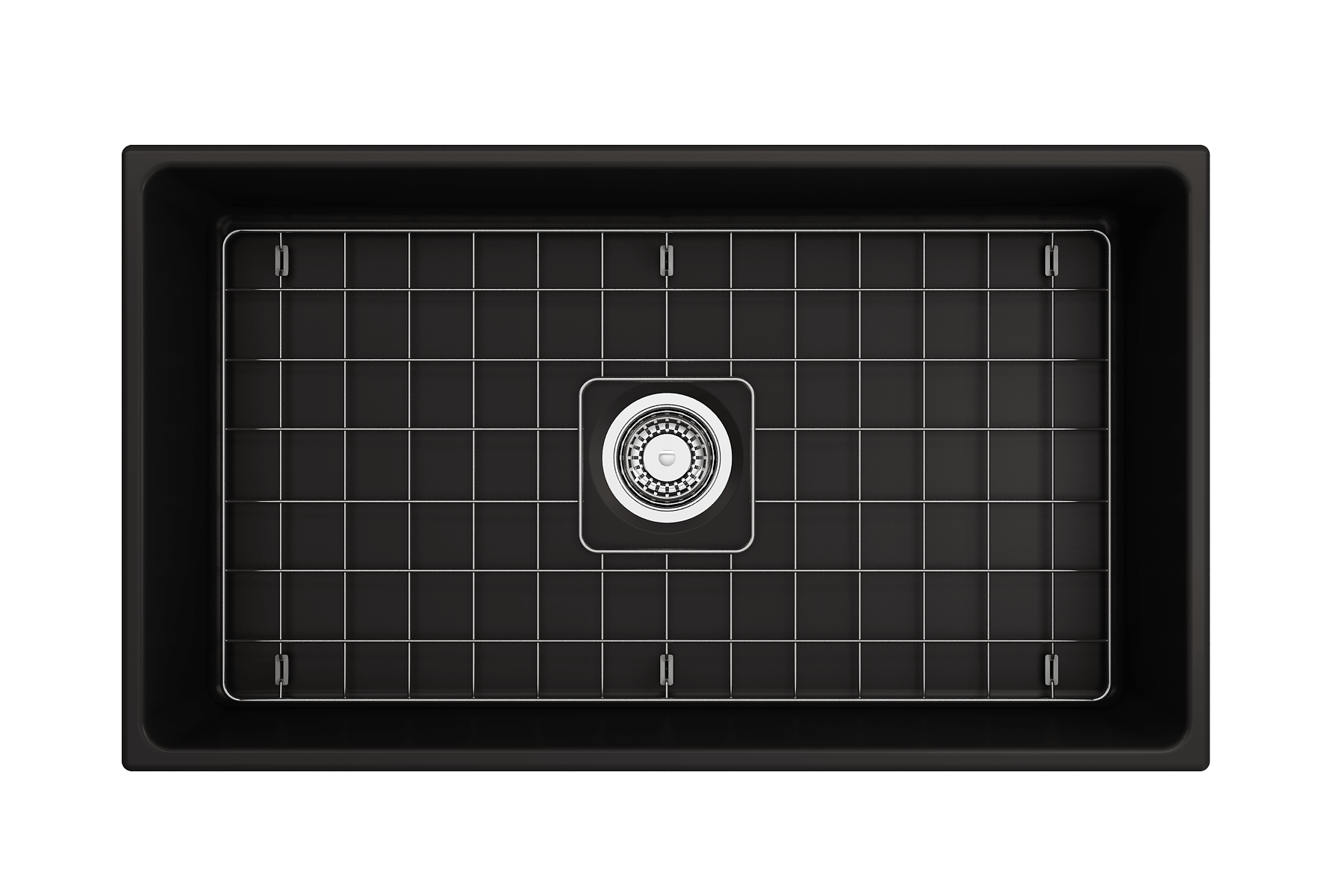Alternate Image for BOCCHI Vigneto 33" Fireclay Farmhouse Apron Single Bowl Kitchen Sink, Matte Black, 1353-004-0120