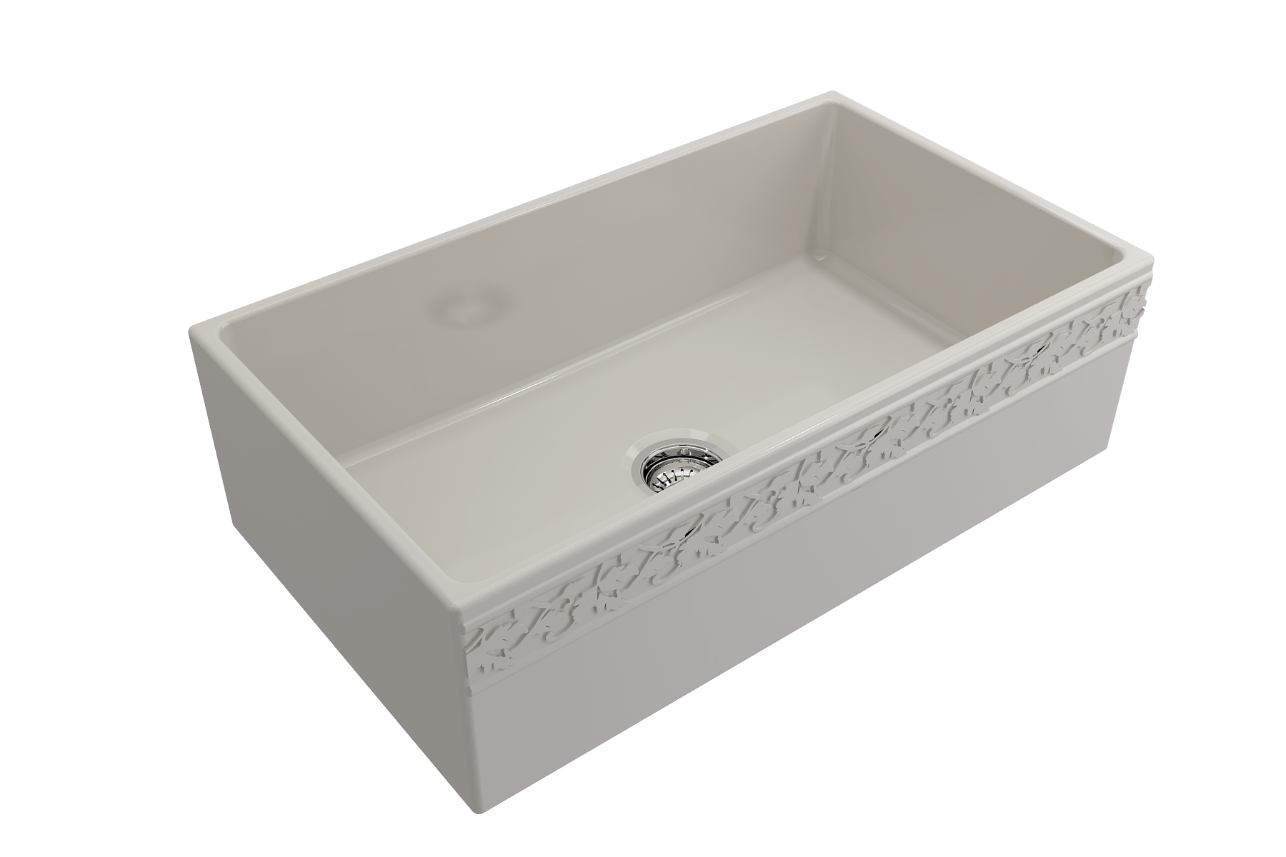 Alternate Image for BOCCHI Vigneto 33" Fireclay Farmhouse Apron Single Bowl Kitchen Sink, Biscuit, 1353-014-0120
