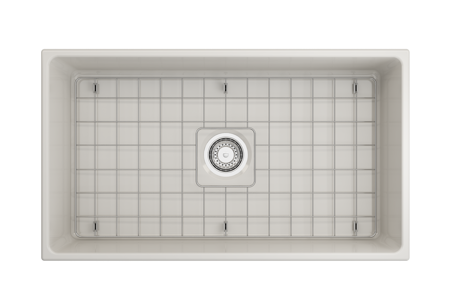 Alternate Image for BOCCHI Vigneto 33" Fireclay Farmhouse Apron Single Bowl Kitchen Sink, Biscuit, 1353-014-0120