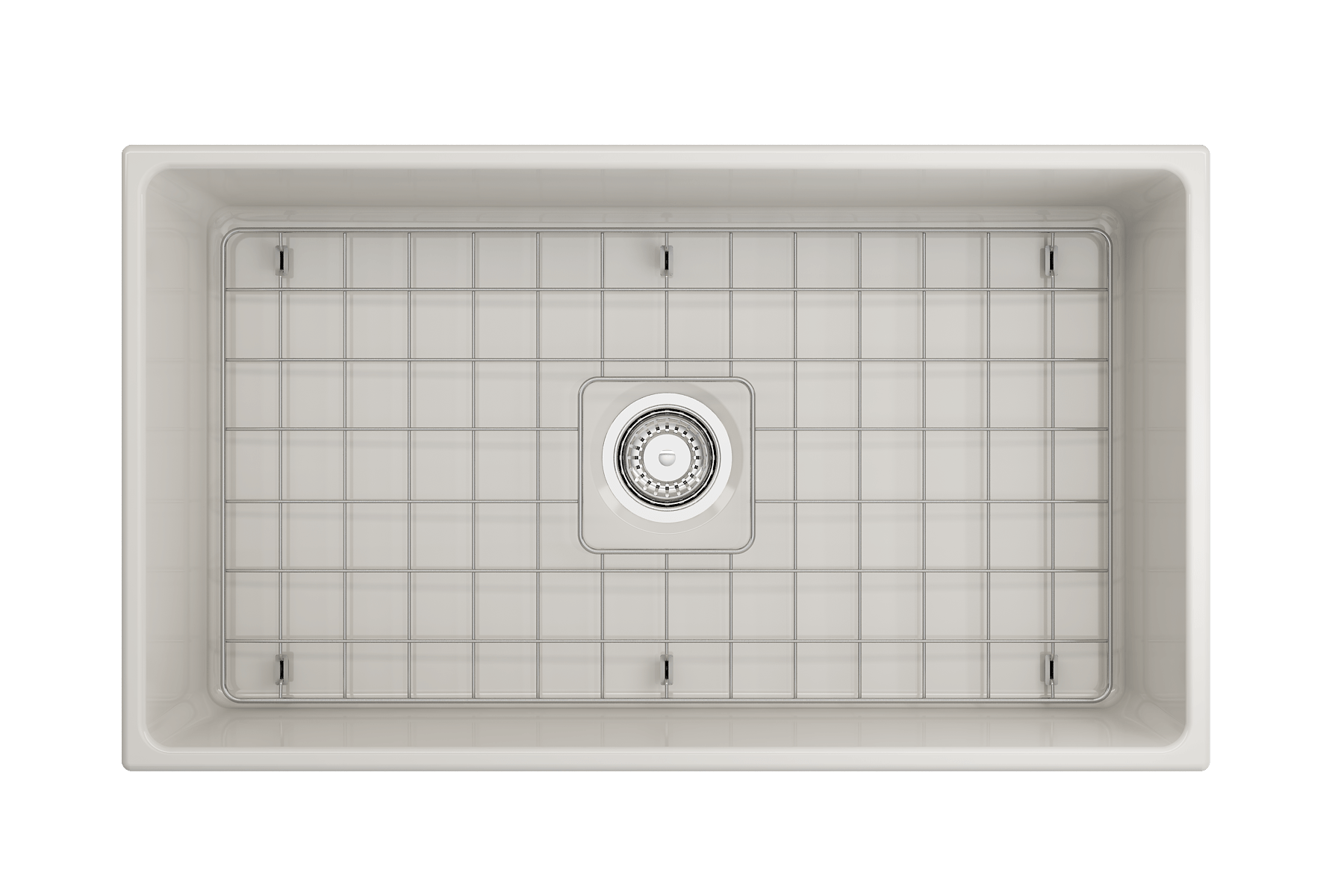 Alternate Image for BOCCHI Vigneto 33" Fireclay Farmhouse Apron Single Bowl Kitchen Sink, Biscuit, 1353-014-0120