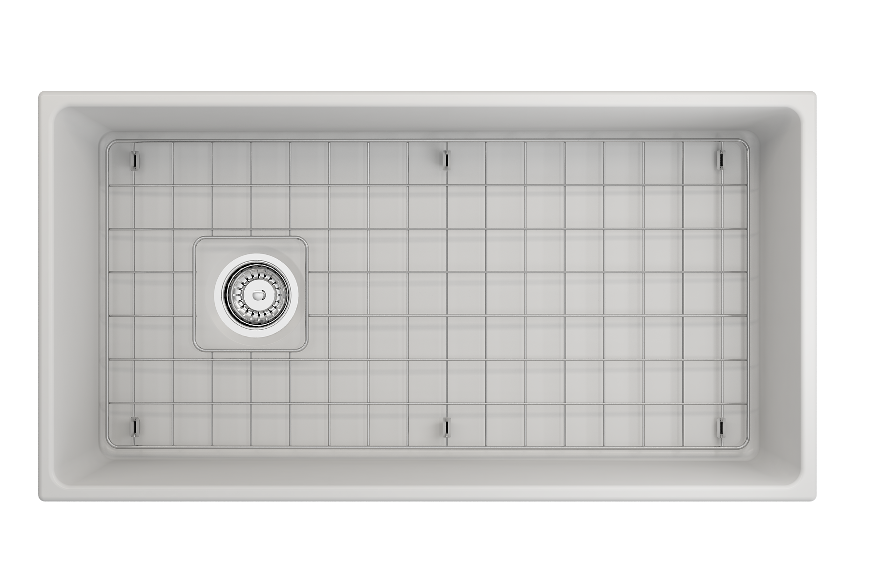 Alternate Image for BOCCHI Contempo 36" Fireclay Farmhouse Apron Single Bowl Kitchen Sink, Matte White, 1354-002-0120