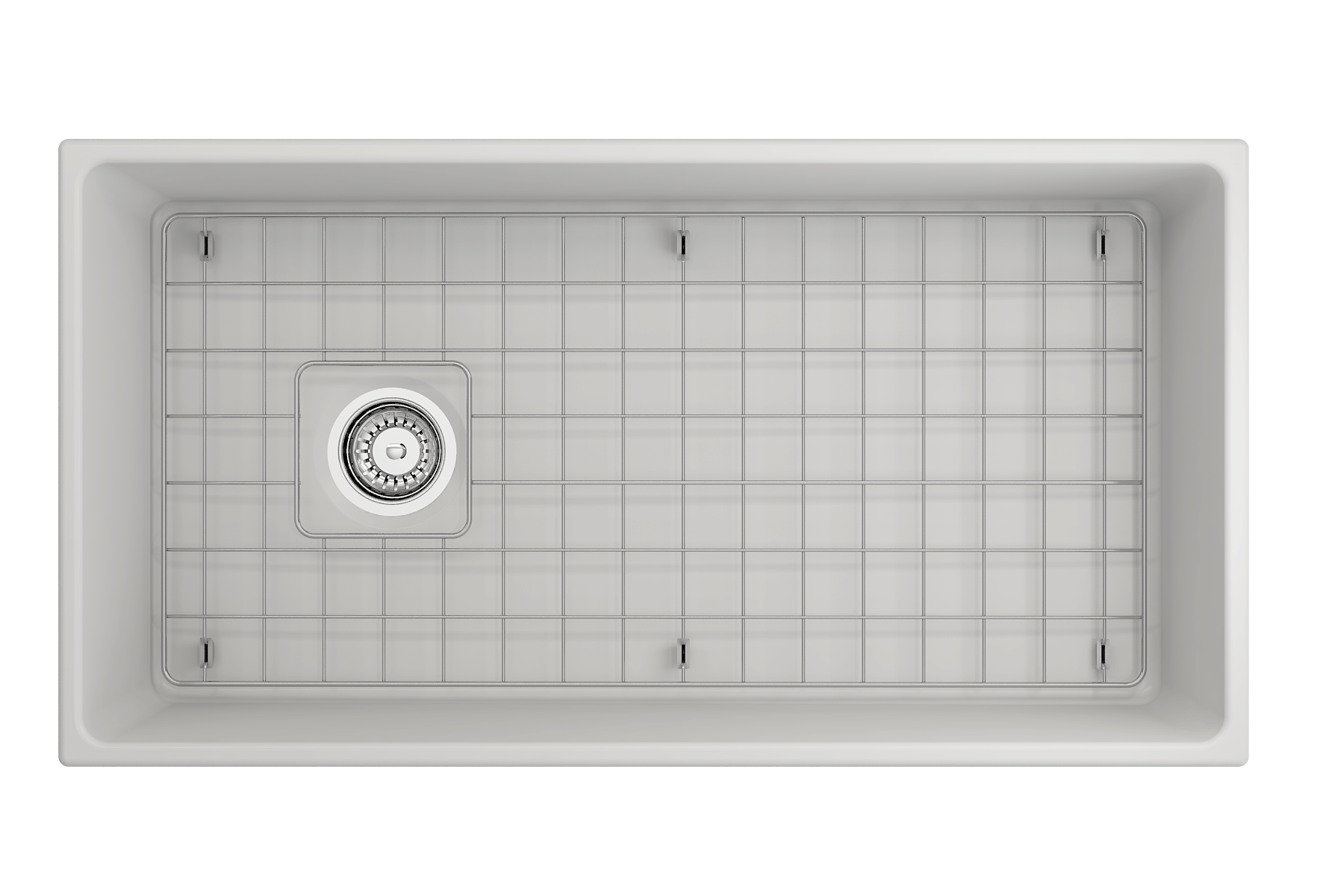 Alternate Image for BOCCHI Contempo 36" Fireclay Farmhouse Apron Single Bowl Kitchen Sink, Matte White, 1354-002-0120