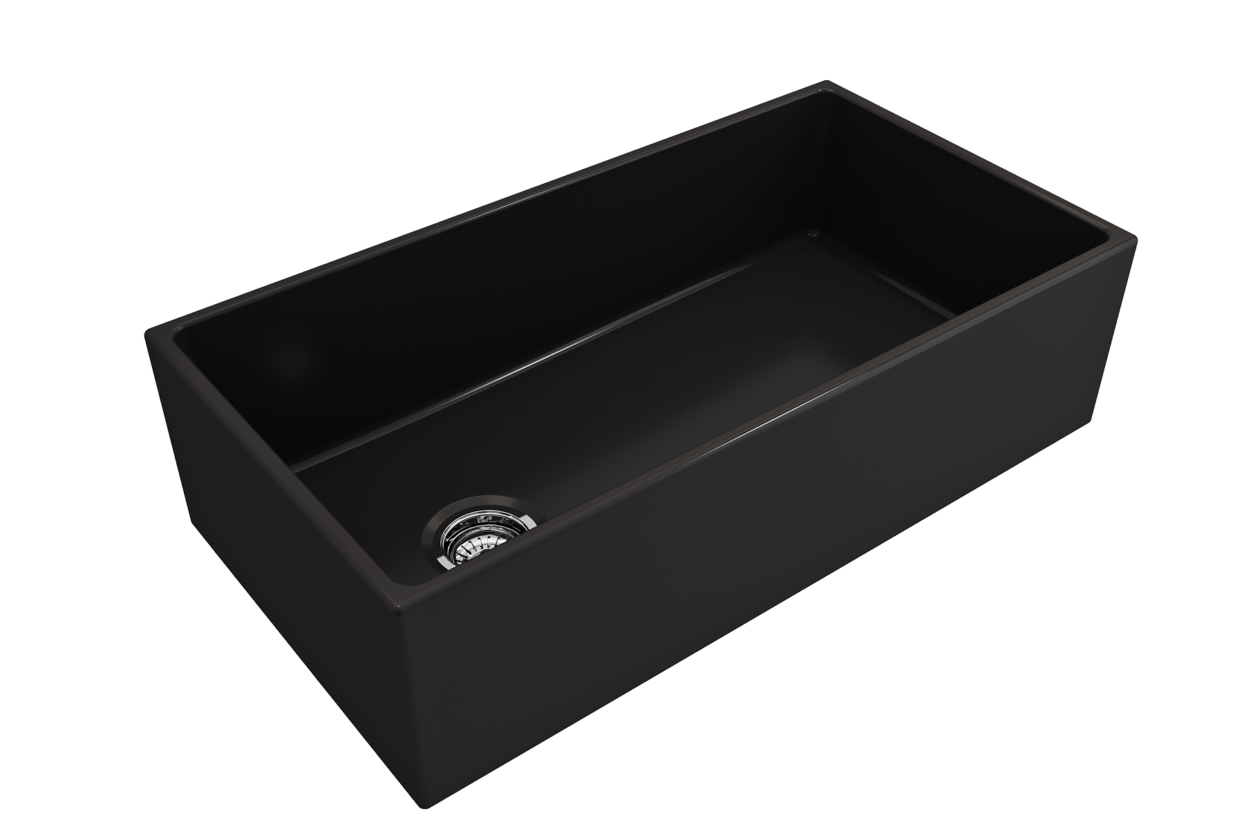 Alternate Image for BOCCHI Contempo 36" Fireclay Farmhouse Apron Single Bowl Kitchen Sink, Matte Black, 1354-004-0120
