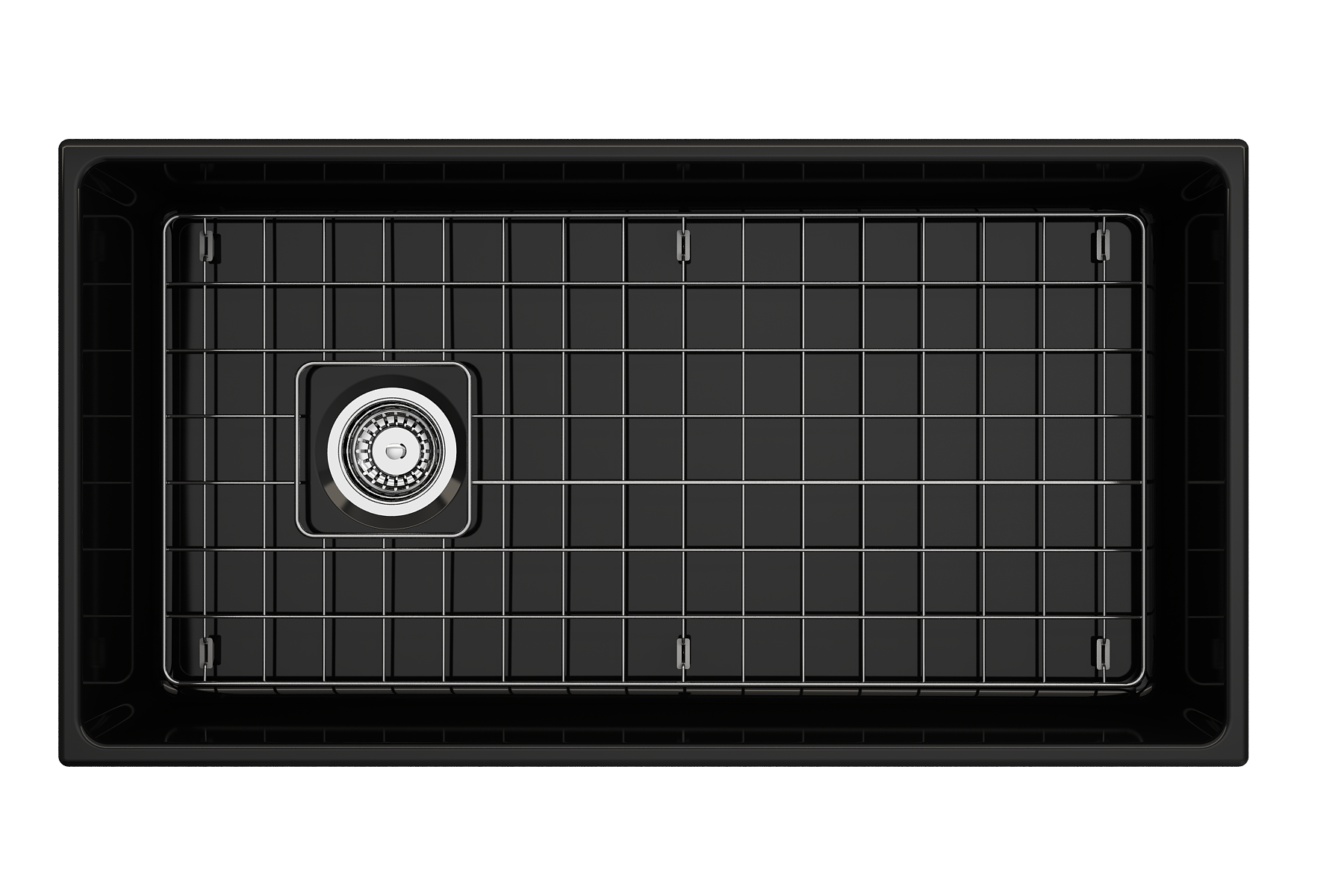 Alternate Image for BOCCHI Contempo 36" Fireclay Farmhouse Apron Single Bowl Kitchen Sink, Black, 1354-005-0120