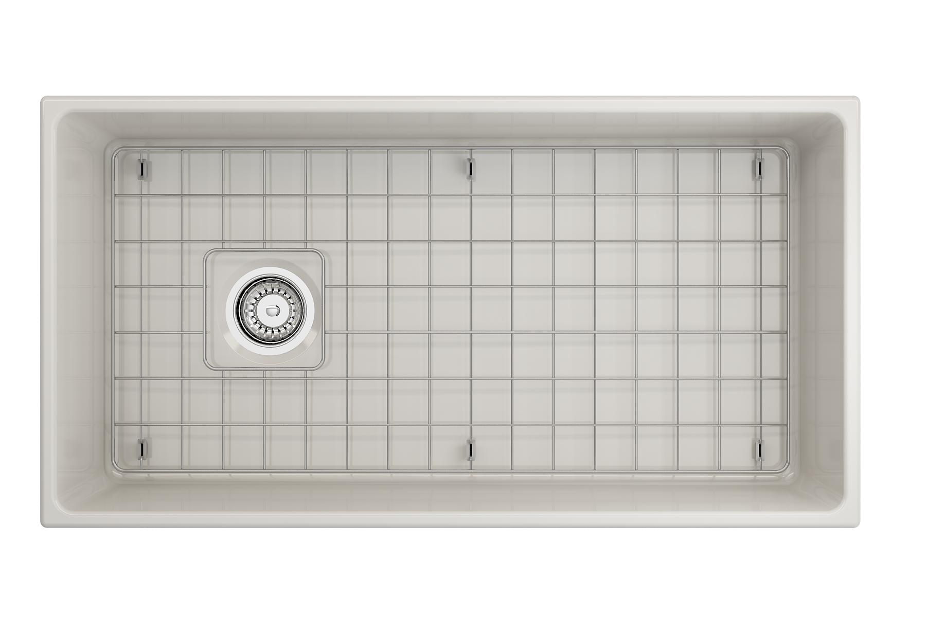 Alternate Image for BOCCHI Contempo 36" Fireclay Farmhouse Apron Single Bowl Kitchen Sink, Biscuit, 1354-014-0120