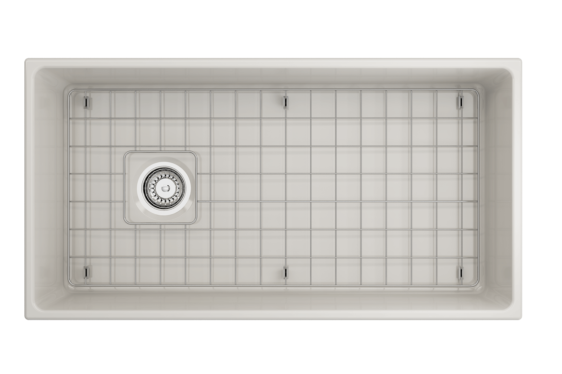 Alternate Image for BOCCHI Contempo 36" Fireclay Farmhouse Apron Single Bowl Kitchen Sink, Biscuit, 1354-014-0120