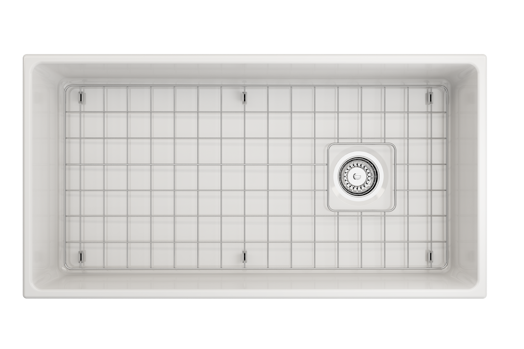 Alternate Image for BOCCHI Vigneto 36" Fireclay Farmhouse Apron Single Bowl Kitchen Sink, White, 1355-001-0120