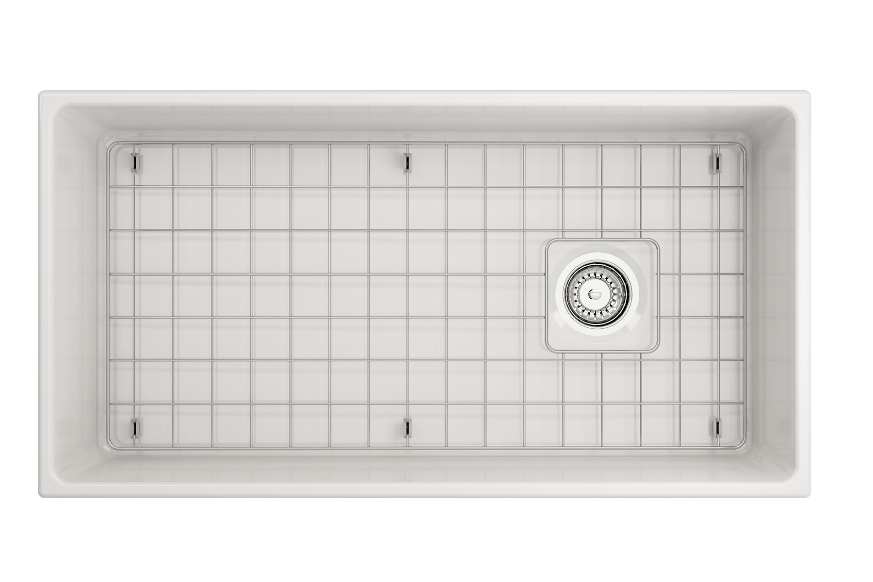 Alternate Image for BOCCHI Vigneto 36" Fireclay Farmhouse Apron Single Bowl Kitchen Sink, White, 1355-001-0120