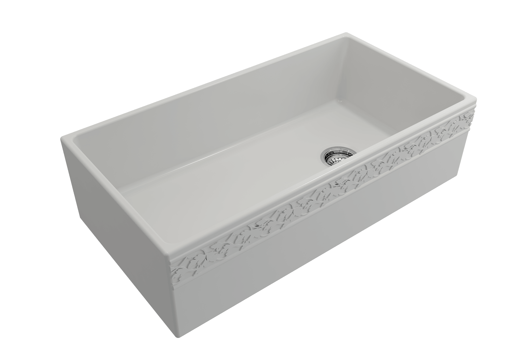 Alternate Image for BOCCHI Vigneto 36" Fireclay Farmhouse Apron Single Bowl Kitchen Sink, Matte White, 1355-002-0120