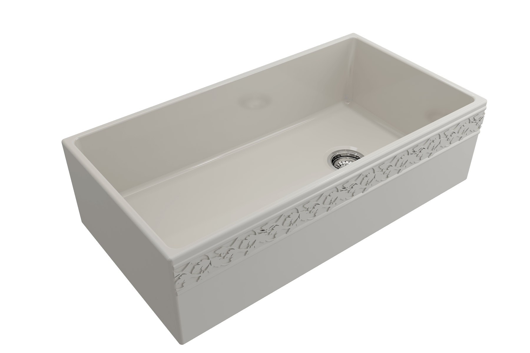 Alternate Image for BOCCHI Vigneto 36" Fireclay Farmhouse Apron Single Bowl Kitchen Sink, Biscuit, 1355-014-0120