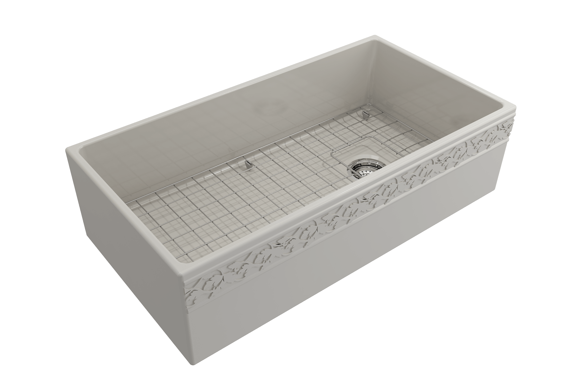 Alternate Image for BOCCHI Vigneto 36" Fireclay Farmhouse Apron Single Bowl Kitchen Sink, Biscuit, 1355-014-0120
