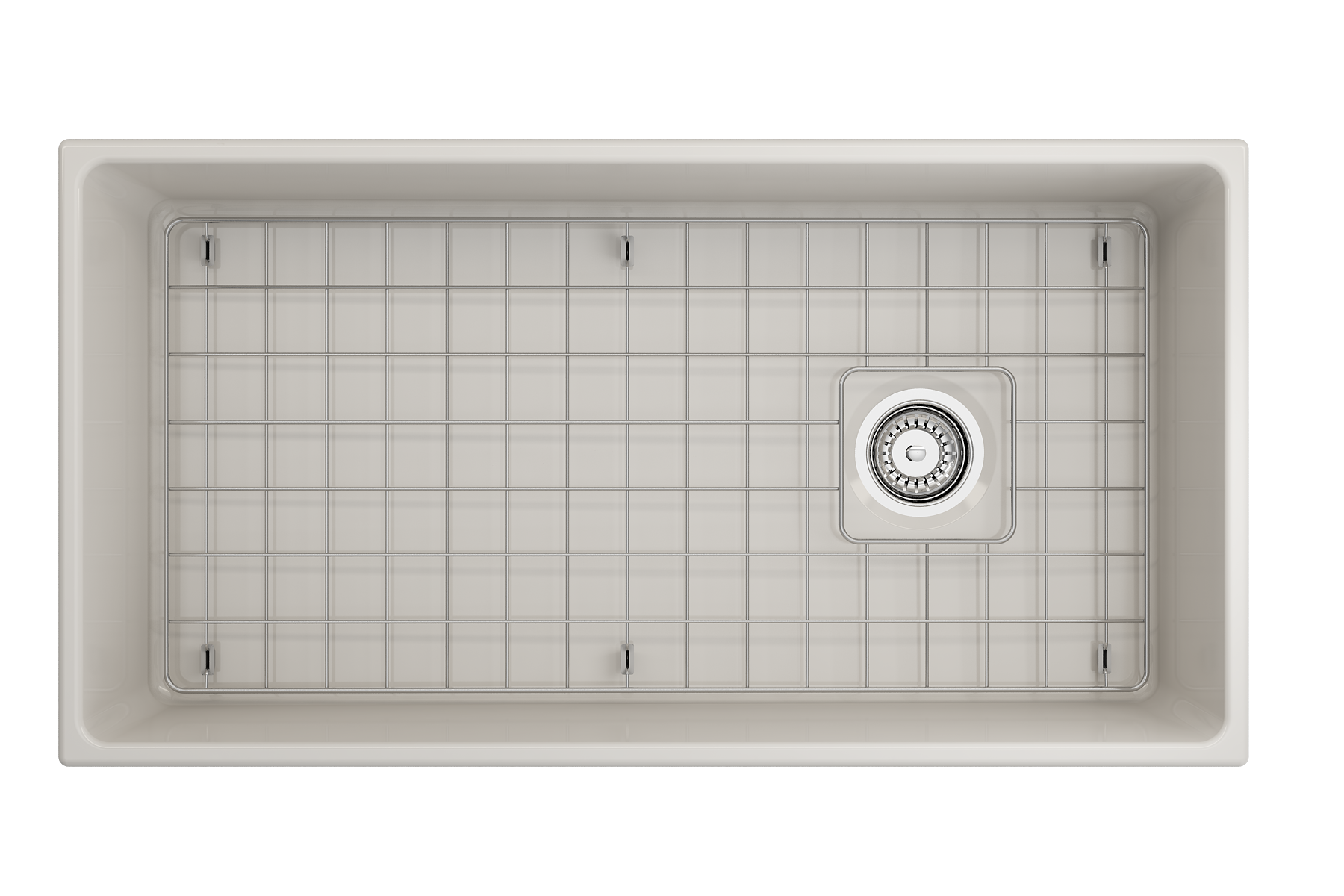 Alternate Image for BOCCHI Vigneto 36" Fireclay Farmhouse Apron Single Bowl Kitchen Sink, Biscuit, 1355-014-0120