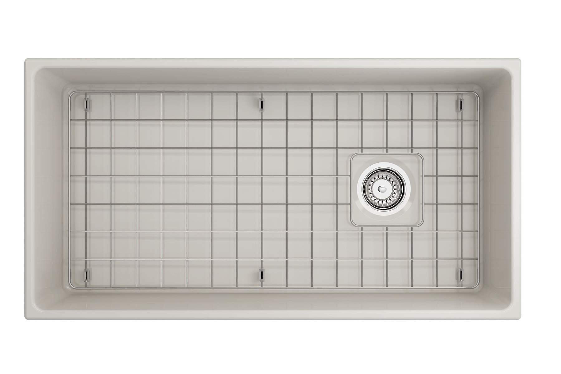 Alternate Image for BOCCHI Vigneto 36" Fireclay Farmhouse Apron Single Bowl Kitchen Sink, Biscuit, 1355-014-0120