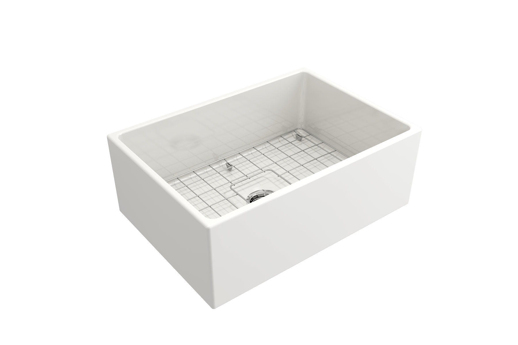 Alternate Image for BOCCHI Contempo 27" Fireclay Farmhouse Apron Single Bowl Kitchen Sink, White, 1356-001-0120