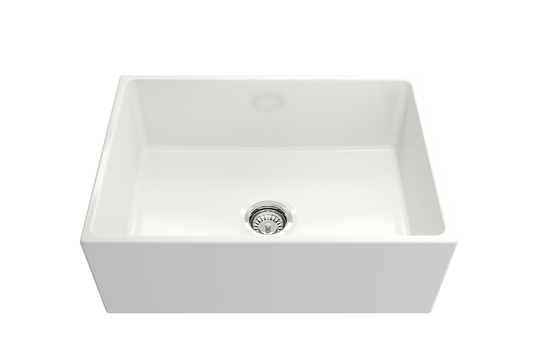 Alternate Image for BOCCHI Contempo 27" Fireclay Farmhouse Apron Single Bowl Kitchen Sink, White, 1356-001-0120
